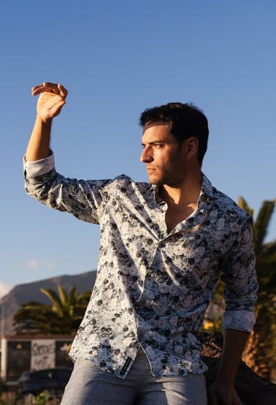 Tresanti EMANI Watercolor flowers shirt Blue (TRSHJA419 - 800)