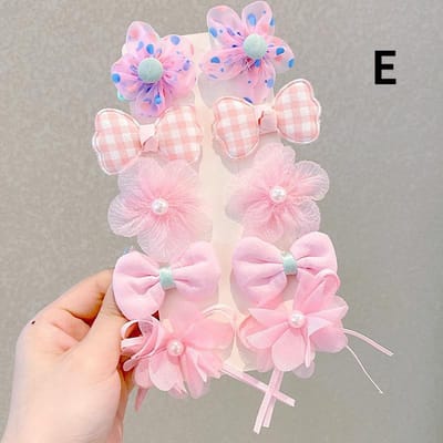 Épingles à cheveux avec nœud en maille pour filles, 10 pièces/ensemble, jolies épingles à cheveux pour enfants, ornement de cheveux doux, bandeau, pinces à cheveux, Barrettes, accessoires de mode white