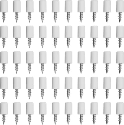 Dailygoods- Schroeven 50 Stuks - Zelftappende Schroeven - Geïntegreerde Schroeven - Beugel Schroeven - Stalen Schroeven - Antislip Rubberen Coating - Plankbeugels