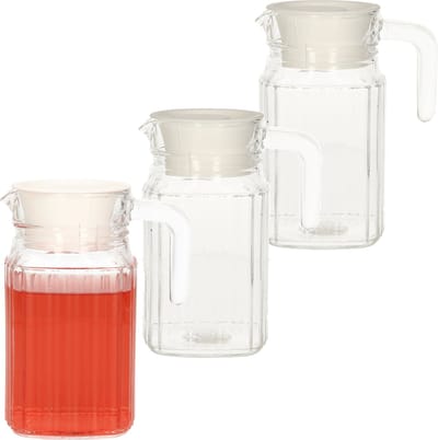 Glazen water karaf met handvat - 3x - 0,5 Liter - schenkkan