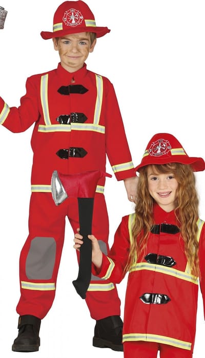 Fiestas Guirca - Kostuum Brandweerman kind 3-4 jaar - Carnavalskleding - Carnaval - carnavalskleding 2027 - Carnaval kostuum