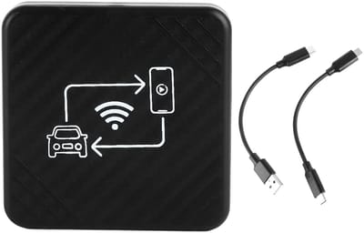 Allecto - Carplay Box 2 in 1 - Draadloze Dongle - Plug and Play - 5.0 Wifi - Compatibel met iOS 9 en hoger - Voor Auto - Compact formaat