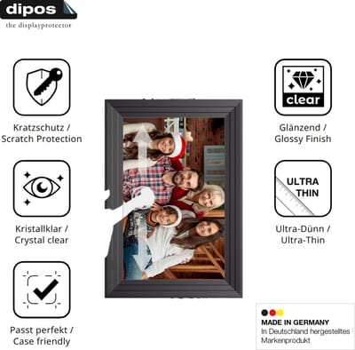 dipos – 2x Beschermfolie geschikt voor Luakug 10.1 Zoll HD Digitaler Bilderrahmen | Krasbestendige & heldere Screenprotector Ultra-Thin