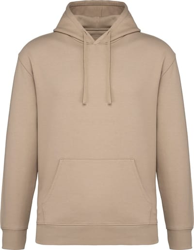 Native Spirit Ecologische uniseks sweater met capuchon en afhangende mouwen in geborsteld fleece NS436 - Wet Sand - 3XL