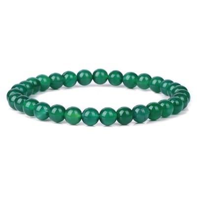 Bixorp Gems Groene Portland Agaat Edelstenen Armband 6mm - Edelsteen Kralenarmband - Spiritueel Cadeau - 18cm