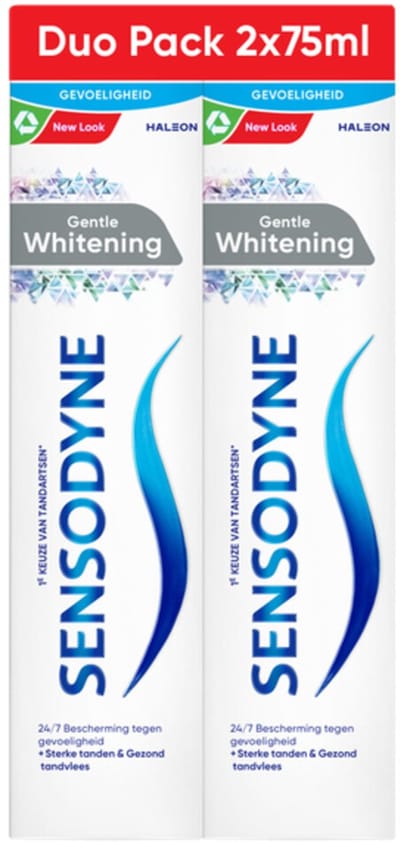 Sensodyne Tandpasta Gentle Whitening Duo - 3 x 2 x 75 ml - Voordeelverpakking