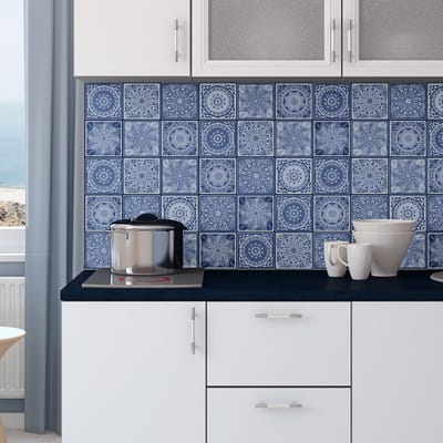 Zelfklevende muurtegelstickers voor keuken en badkamer - 30 Bohemian Papantzi tegelstickers - 30 stickers 20x20cm