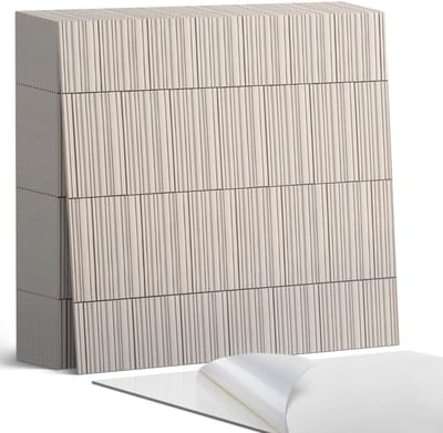Coloray Plaktegels - Parallelle lijnen op de achtergrond Zelfklevende Tegels - 20 cm x 20 cm - Beige Plaktegels - 20 stuks - Vierkant PVC Tegels - Plaktegels Badkamer - Plaktegels Vloer - Vinyl Tegels - Wandtegel Zelfklevend