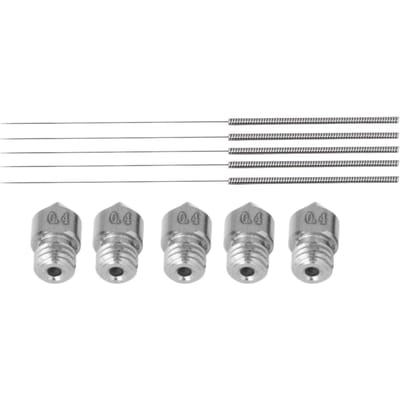 12 stuks MK8 Extruder Mondstuk Reinigingsnaald Kit Robuuste Mondstuknaald voor 3D Printer 0,4 mm Diameter M6 gray