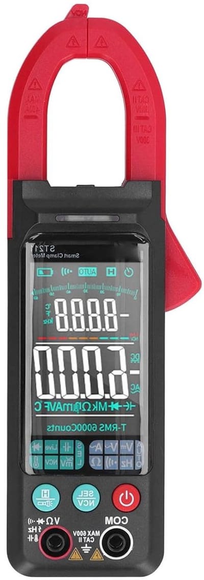 Digitale Stroomtang - Multimeter Tester - Elektrische Metingen - Contactloos Meten - 6000 Counts - Rood