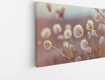 Saammp Canvas Schilderij - Fluffy - Bloemen - Natuur - 30x20 - Foto op canvas - Wanddecoratie - Muurdecoratie Woonkamer - Kantoor Decoratie