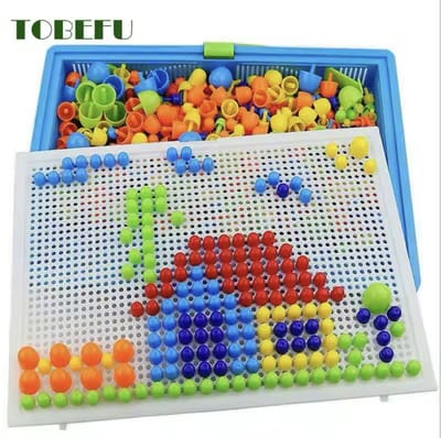 Creatief mosaic - Kinder speelgoed - Stimuleert Creativiteit - 296 stuks - Knutselen & Spelen - Montessori Speelgoed - Knutsel Speelgoed - Creatief Speelgoed - A3.5