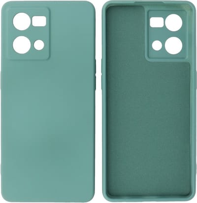 Fashion Backcover Telefoonhoesje - Color Hoesje - Geschikt voor Oppo Reno 8 4G - Donker Groen