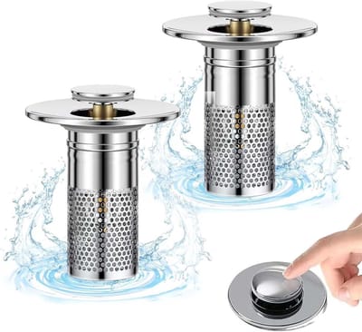 Universele Afvoerplug - Volledig Metalen Afvoerplug - Perfect voor Badkuip - Keuken - Gootsteen - Afvoeropening Bekleding - mm