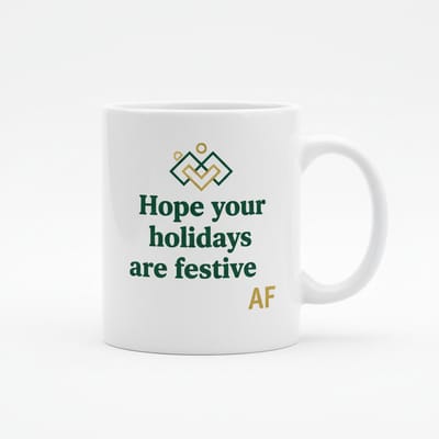 330ml 'Hoop Dat Je Feestdagen Festief Zijn AF' Mok – Leuke en Stoute Feestdagen Koffiemok – Perfect Cadeau voor de Feestdagen