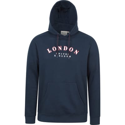 Mountain Warehouse Heren Regionale Londen Graphic Hoodie (Marineblauw)