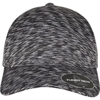 Flexfit Delta Unipanel Baseball Cap (Zwart gemêleerd)