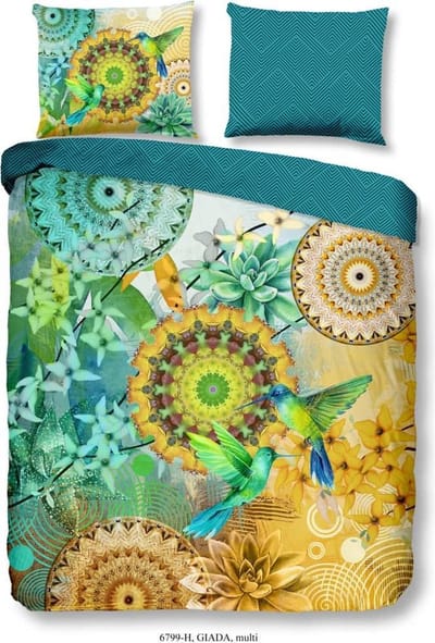 HIP Giada - Dekbedovertrek - Katoensatijn - Tweepersoons - 200x200/220 cm - Multi