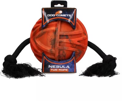 Dog Comets Nebula Tug Rope - Hondenspeelgoed Trektouw - hondenbal met touw - tug rope hond - Oranje