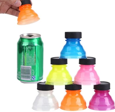 Dailygoods- Frisdrankdeksels 6 Stuks - Herbruikbaar - Lekvrij - Antistof - Geschikt voor Buiten - Polyethyleen - Diameter 6 cm - Flessendoppen