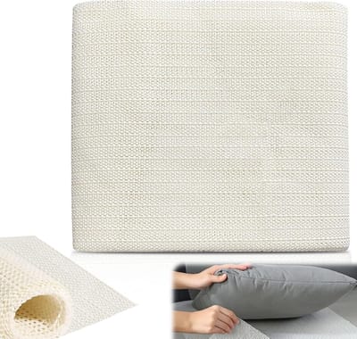 Famanu - Siliconen antislipmat 300x200cm, crèmekleurig, onderlaag voor tapijt, plank en auto