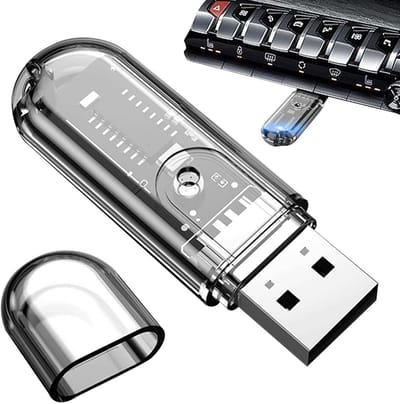 Draadloze USB-adapter - Zender ontvanger - Auto muziek streamen - Lage latentie audio - 10 meter bereik - Uniek