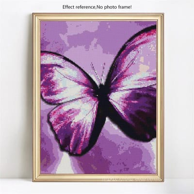 Kruissteek diamant borduurwerk vlinder 5D Diy Diamond schilderij dier mozaïek strass 20X30CM pink