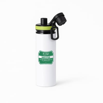 Hacebo® - De beste meester waterfles met draaidop groen - Meester - beste meester - school - verjaardagscadeau - afscheidscadeau - water fles - 850ML