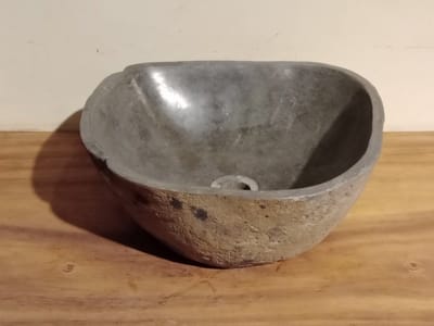 Natuurstenen waskom - 40x38x15cm - FL22154
