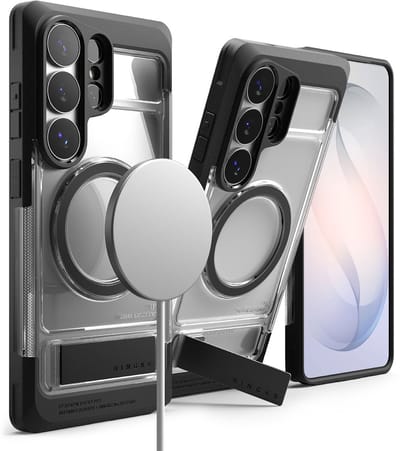 Ringke UX Magnetic - Hoesje Geschikt voor Samsung Galaxy S26 Ultra - Compatibel met MagSafe / Qi2 - Rugged Back Cover met Standaard - Transparant