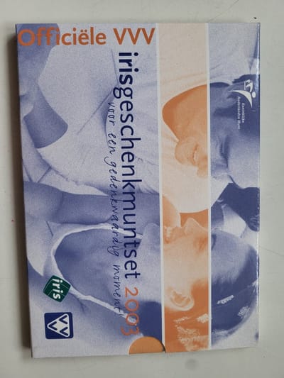 Officiele VVV Iris geschenkmuntset jaarset euro´s 2003 incl een Iris-cheque van €5