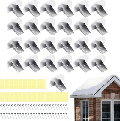 Sneeuwvanger Dak - Dakgoot Beschermer - Dak Beschermen - Roestvrij Staal 304 - 25 stuks - Zilver