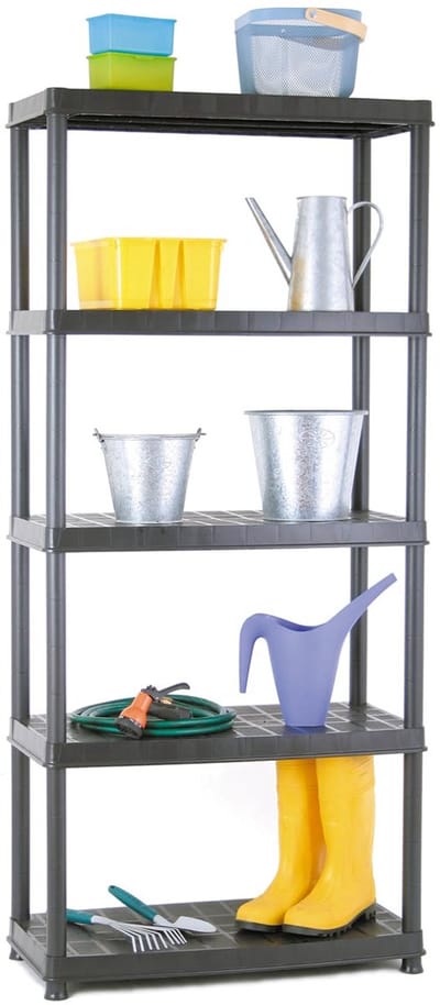 Practo rek Plasti Rack 081 | 185 x 85 x 40 cm | 5 legborden | zwart