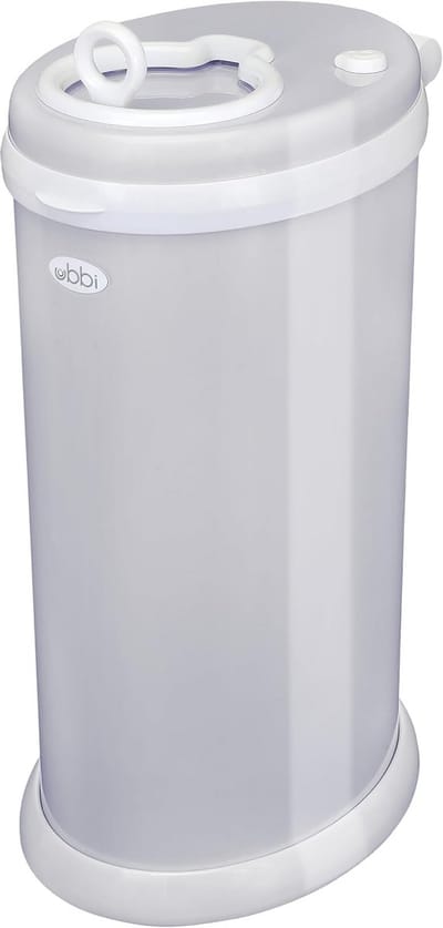 Luieremmer - Afvalbak - Geurvrij houden - Staal met afdichting - 13 Gallon - Grijs