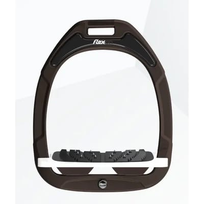 Ultra Grip Knie Stirrup Bruin/Wit/Bruin Flex-On Green Composite