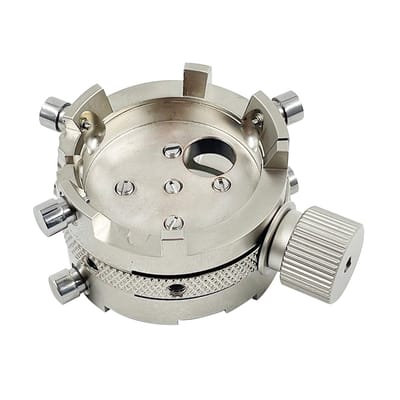 Horloge-uurwerkhouder voor ETA 7750 / SW500, gemaakt van staal, zware uitvoering (ca. 140 g), met toebehoren, horlogemakersgereedschap