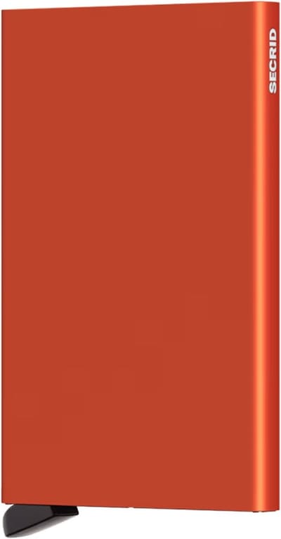 Kaarthouder - Portemonnee Kaarten - Veilig Opbergen - Aluminium Bescherming - 6.3 x 10.2 cm - Oranje