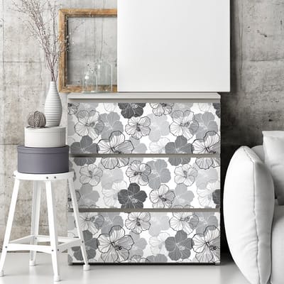 Sticker met tropisch meubelmotief, Machida-design, 40 x 60 cm