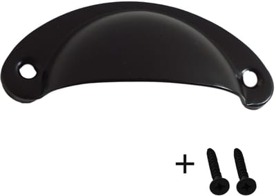 Komgreep Zwart - 8 cm - Meubelknop & Deurknop - Meubelgreep - Metaal - Handvat Voor Lades en Kast