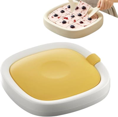 Instant ijsmachine - Dessert maker - Zelf ijs maken - Geen stroom nodig - 22.7 x 22.7 cm - Geel