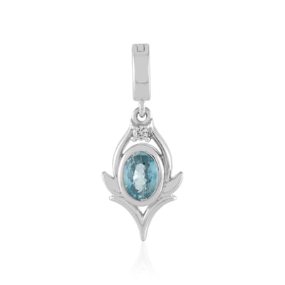 Cavill - Zilveren hanger met Ratanakiri zirkoon 0,898 ct - 925 Sterling zilver geplatineerd - Ovaal briljant slijpsel dames sieraad elegant