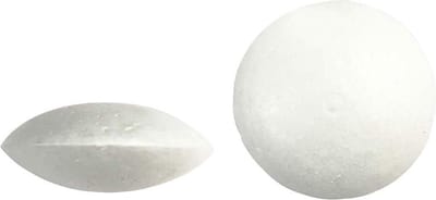 Ufo's, d 7,5 cm, dikte 31 mm, wit, 100 stuk/ 1 doos