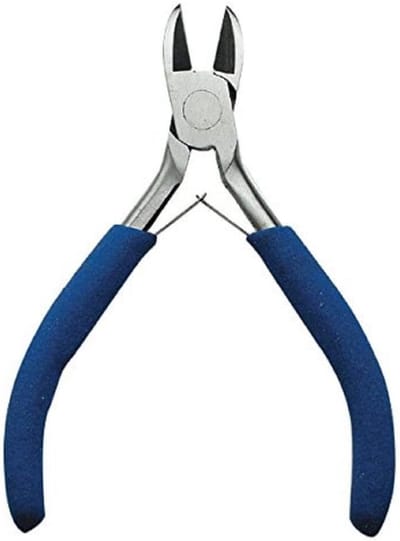 Zijsnijder Tang - Kniptang Precisie - Elektronica Reparatie - Antislip Handgrepen - 110 mm - Zilver Blauw