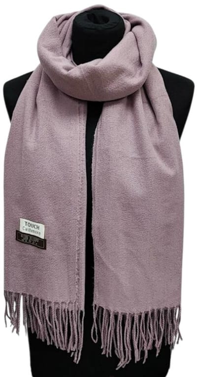 Lange Warme Sjaal - Unisex - Effen - Mauve - 200 x 75 cm (23235#)