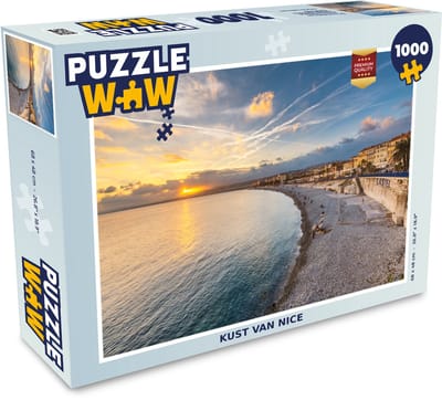 Puzzel Frankrijk - Strand - Stad - Legpuzzel - Puzzel 1000 stukjes volwassenen