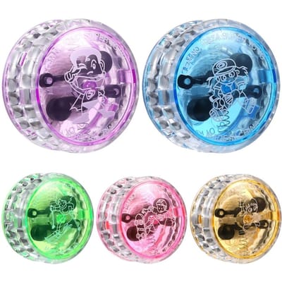 3 Stuks Lichtgevende Yo-yo Bal Treklijn Yoyo Bal voor Kinderen Verlicht het Plezier Verlicht de Speeltijd van het Kind Kinderspeelgoed Willekeurige Kleur blue
