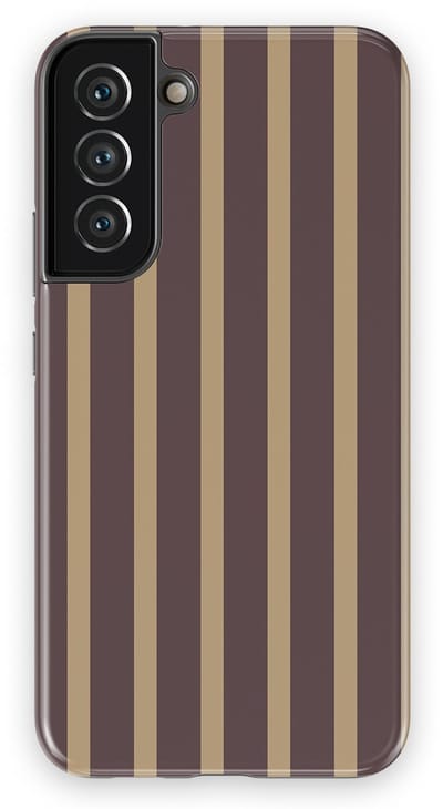 DripCase Gestreept Hoesje Samsung Galaxy S22 Plus | Backcover met Mag | Stripes Motief | Trendy Case Samsung Galaxy S22 Plus met Strepen Velvet Praline