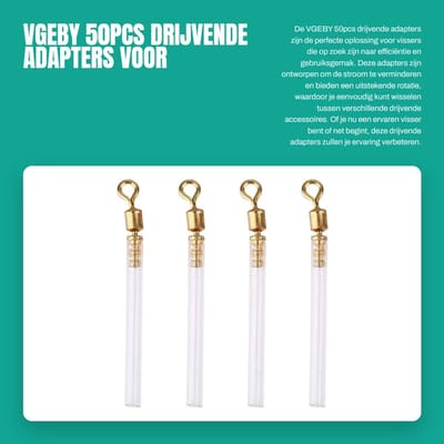 Dailygoods - 50pcs Drijvende Adapters voor Snelle Verandering met Drijvende Buizen - Ideaal voor Vissen