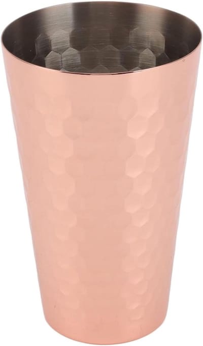 Dailygoods- Tumbler Gehamerd - Stapelbare Drinkbeker - Metalen Beker - Cocktail Mok - Bier Mok - Rosé Goud