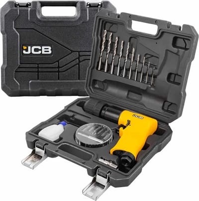 JCB Pneumatische Boormachine - Snelsluitend Mandril, 1800 RPM, 105 L/min Luchtstroom - Voor Metaal, Hout en Kunststof